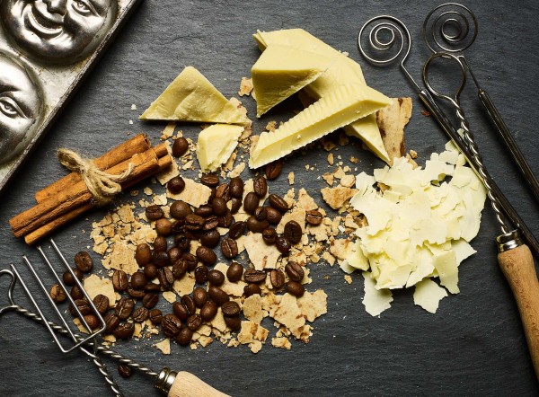 Christmas chocolate pouring