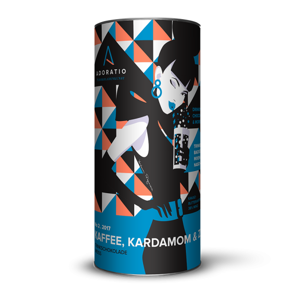 Kaffee, Kardamom & Zimt Bio-Trinkschokolade Weiss