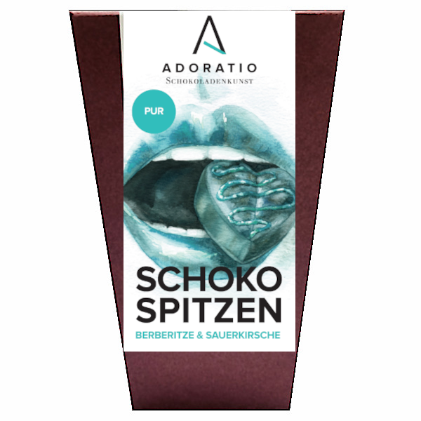 Schokospitzen "PUR" mit Berberitze & Sauerkirsche- saisonal -