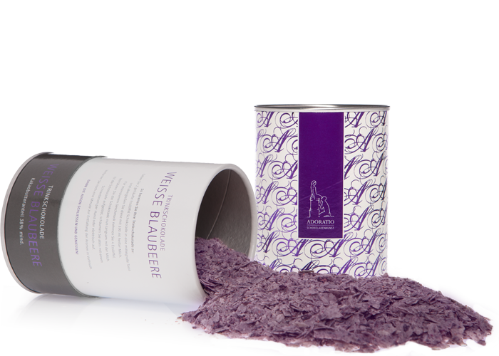 Blaubeere Weiss - Bio-Trinkschokolade der Adoratio ... Blaubeere Weiss - Bio-Trinkschokolade der Adoratio ...